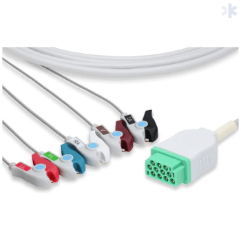 Cabo ECG GE 5 derivações 11 pinos, IEC, clip
